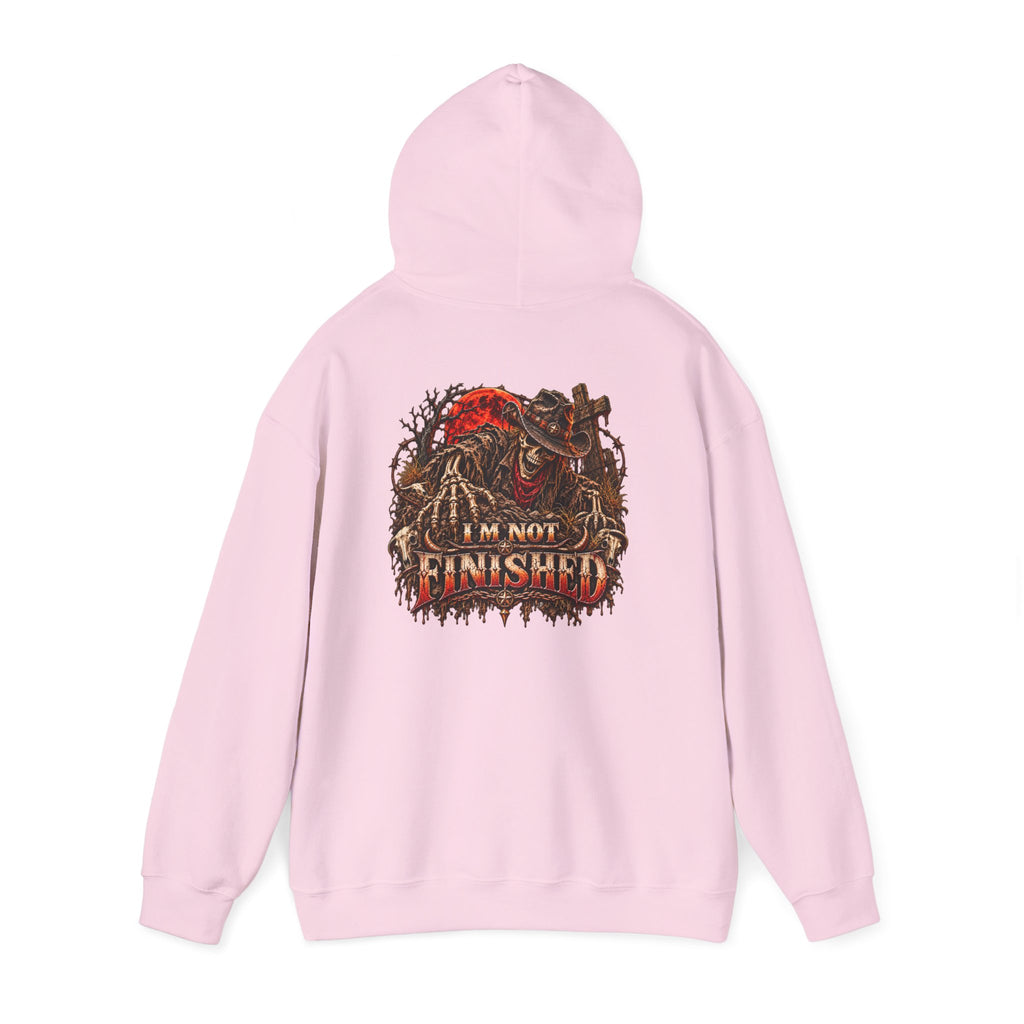 Skeleton Graphic Hoodie – Wild Whiskey & I’m Not Finished Design