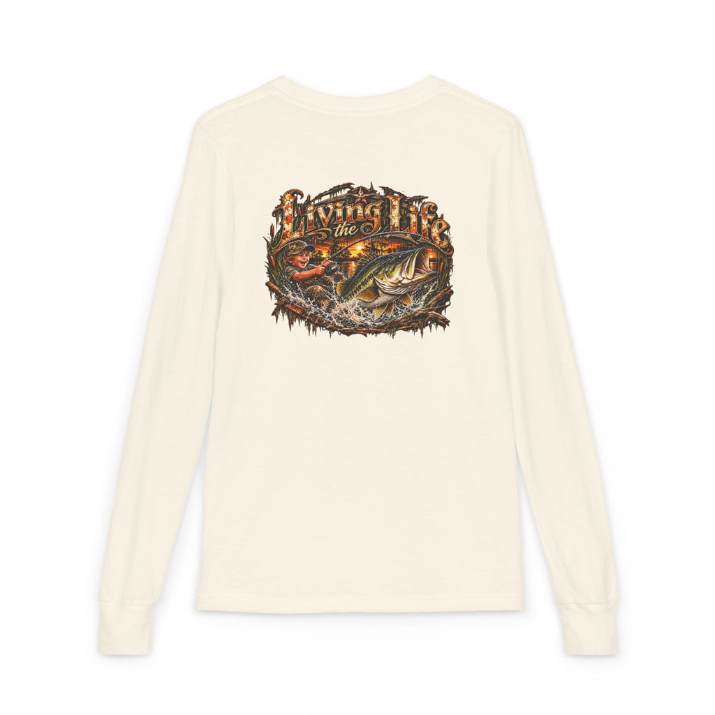 Youth Long Sleeve Tee – girls or boys Big Bass