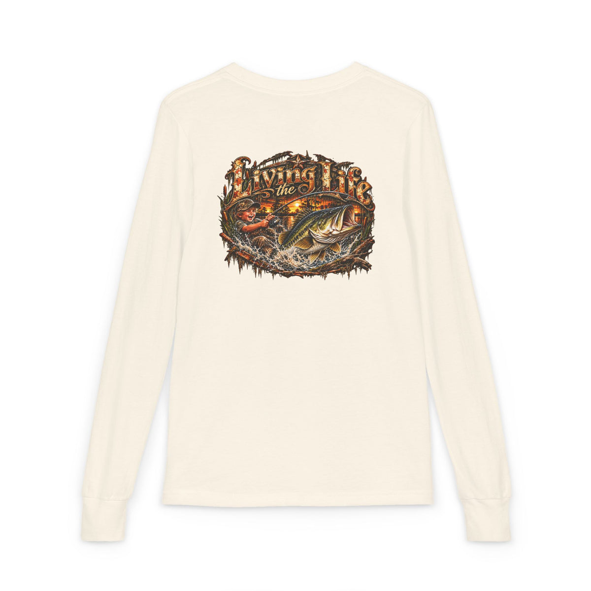 Youth Long Sleeve Tee – girls or boys Big Bass