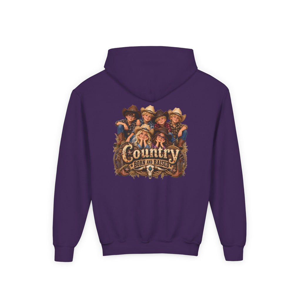 Country Born and Raised Youth Hooded Sweatshirt