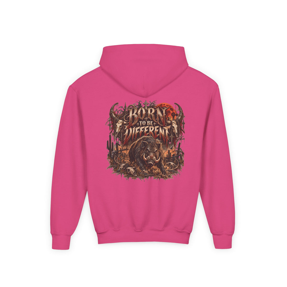 Youth Hooded Sweatshirt – Wild Boar Graphic Hoodie