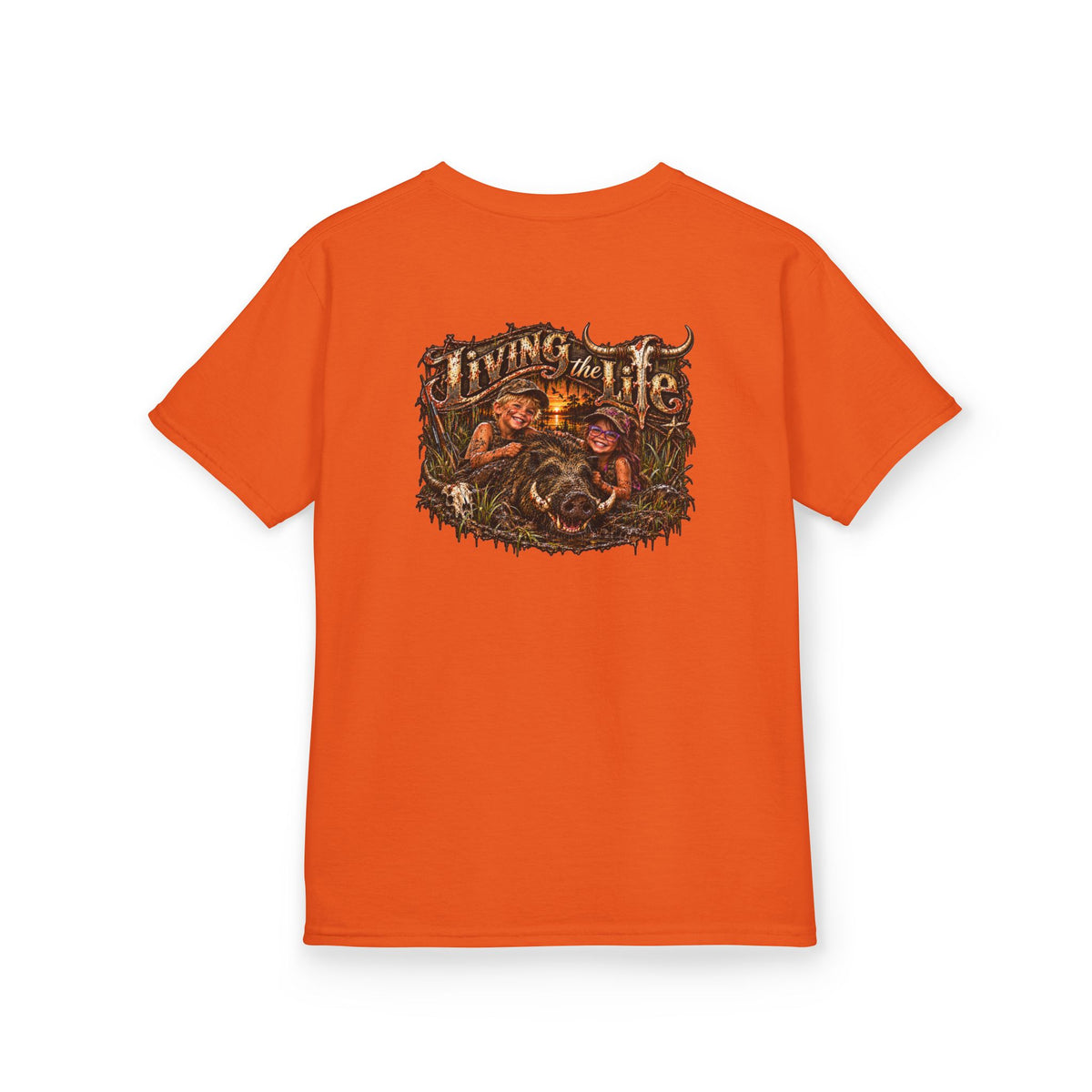 Kids Heavy Cotton Tee, Living the Life Hog