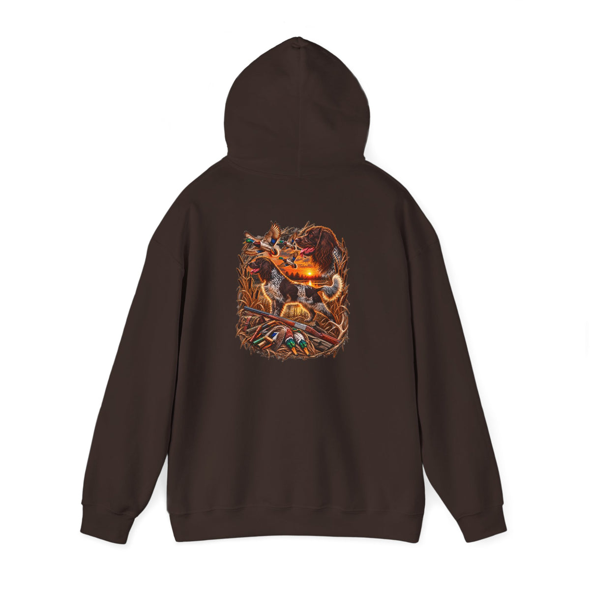 Wild & Whisker Western Hunting Dog – Sunset Waterfowl Collection Hoodie