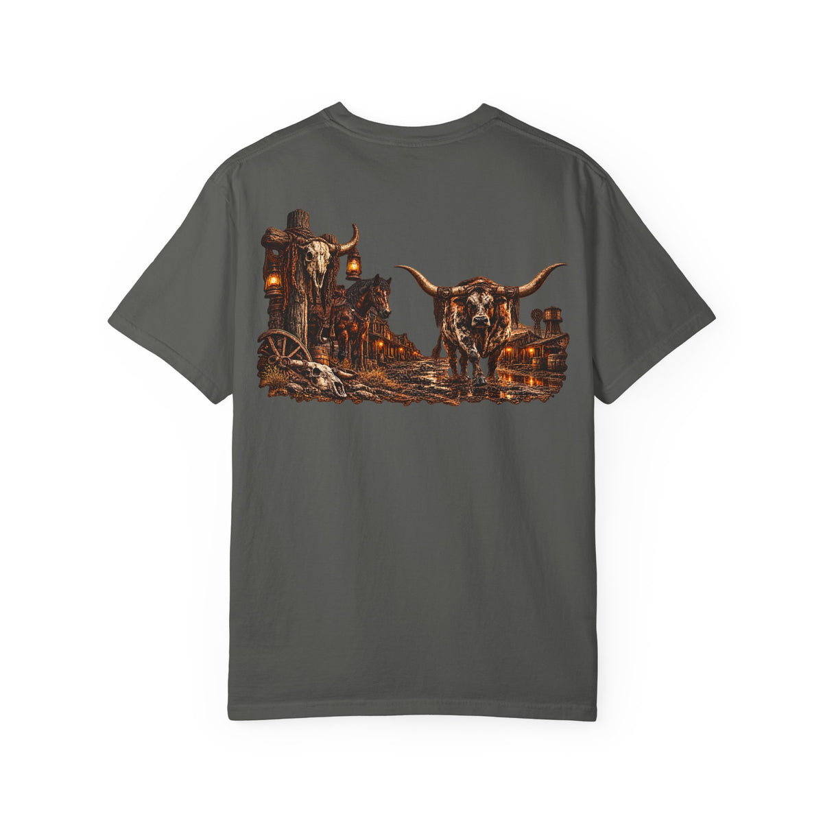 Wild & Whisker Western Longhorn Bull Graphic T-Shirt