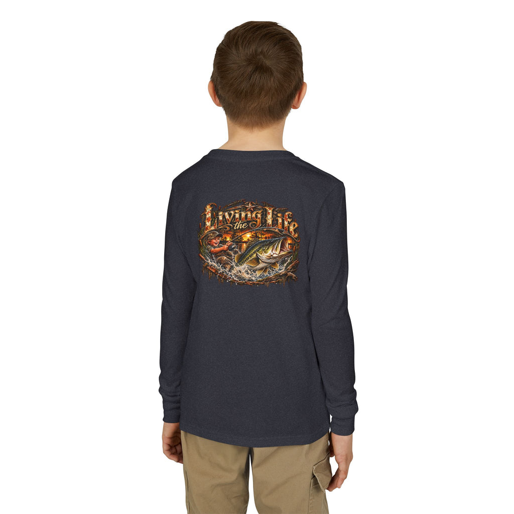 Youth Long Sleeve Tee – girls or boys Big Bass