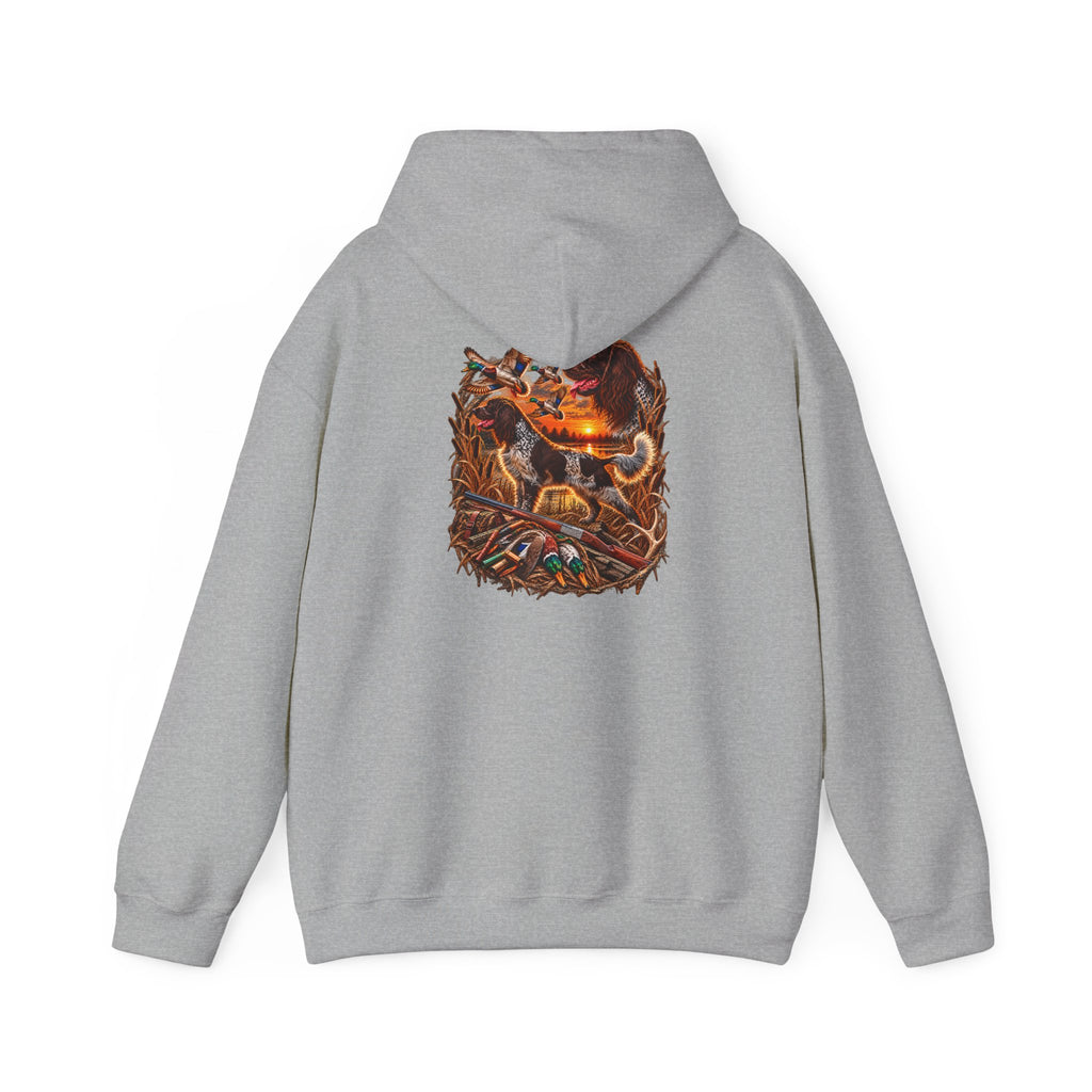 Wild & Whisker Western Hunting Dog – Sunset Waterfowl Collection Hoodie
