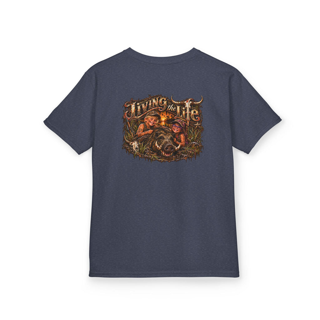 Kids Heavy Cotton Tee, Living the Life Hog