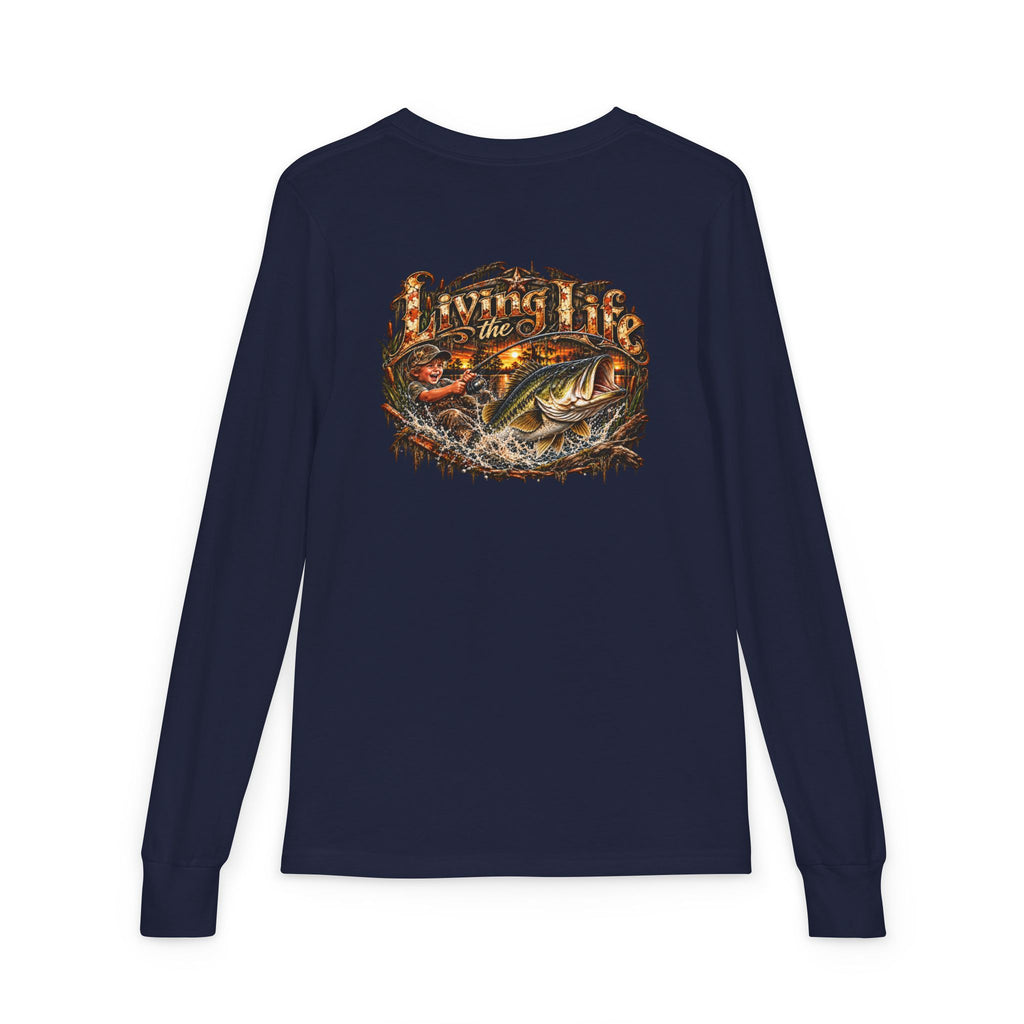 Youth Long Sleeve Tee – girls or boys Big Bass