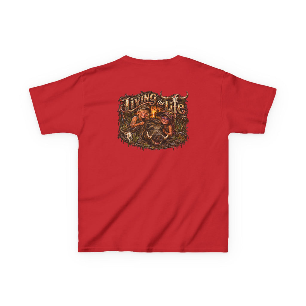 Kids Heavy Cotton Tee, Living the Life Hog