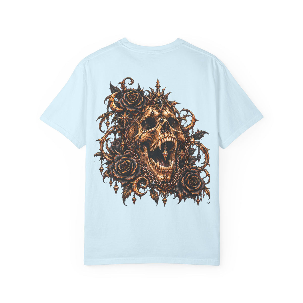 Dark Gothic Skull and Roses T-Shirt