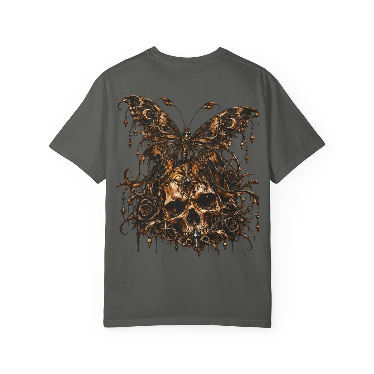 Gothic Skull Butterfly T-Shirt – Dark Nature Graphic Tee