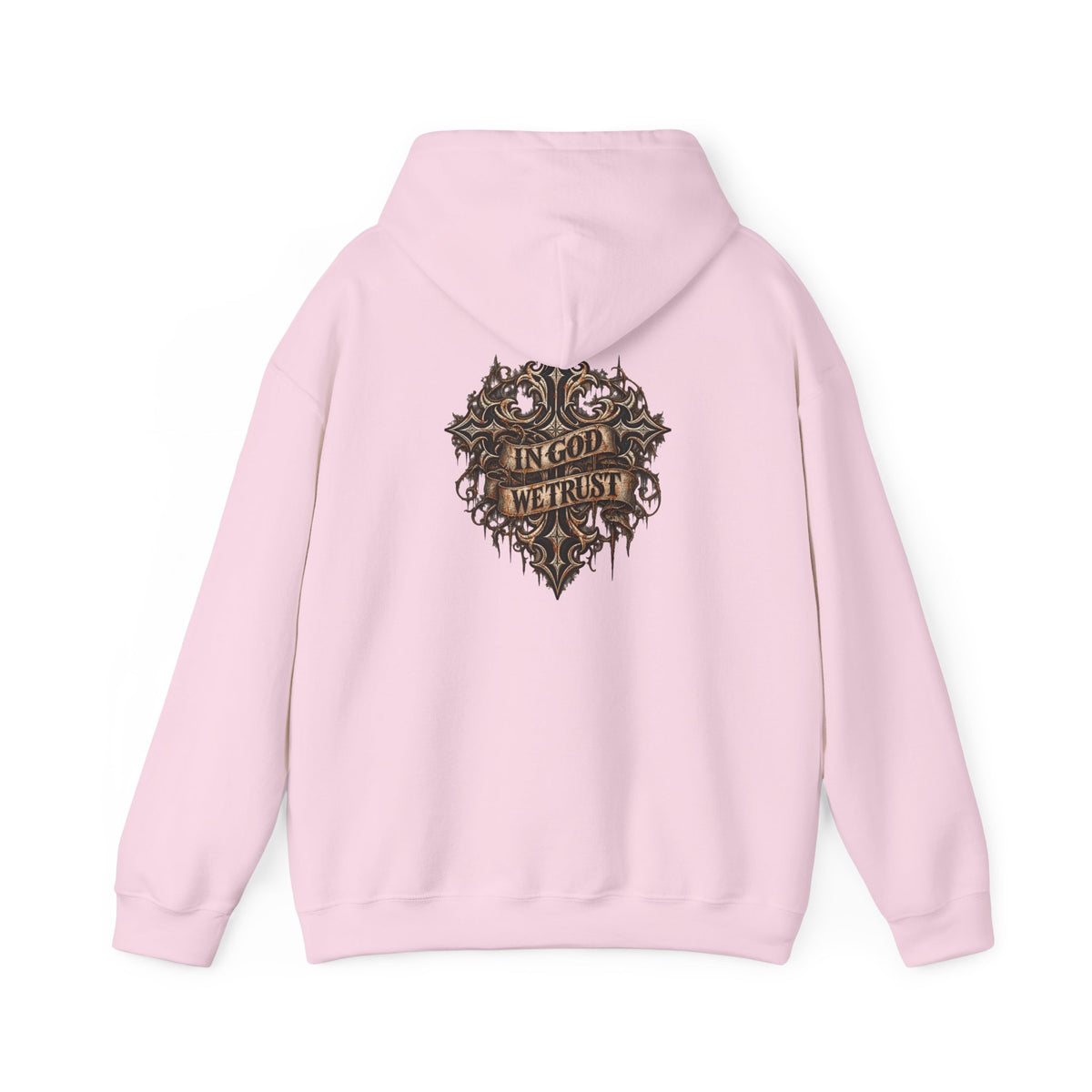 Hoodie - Wild & Whisker Gothic Antler Design, In God We Trust Back Print