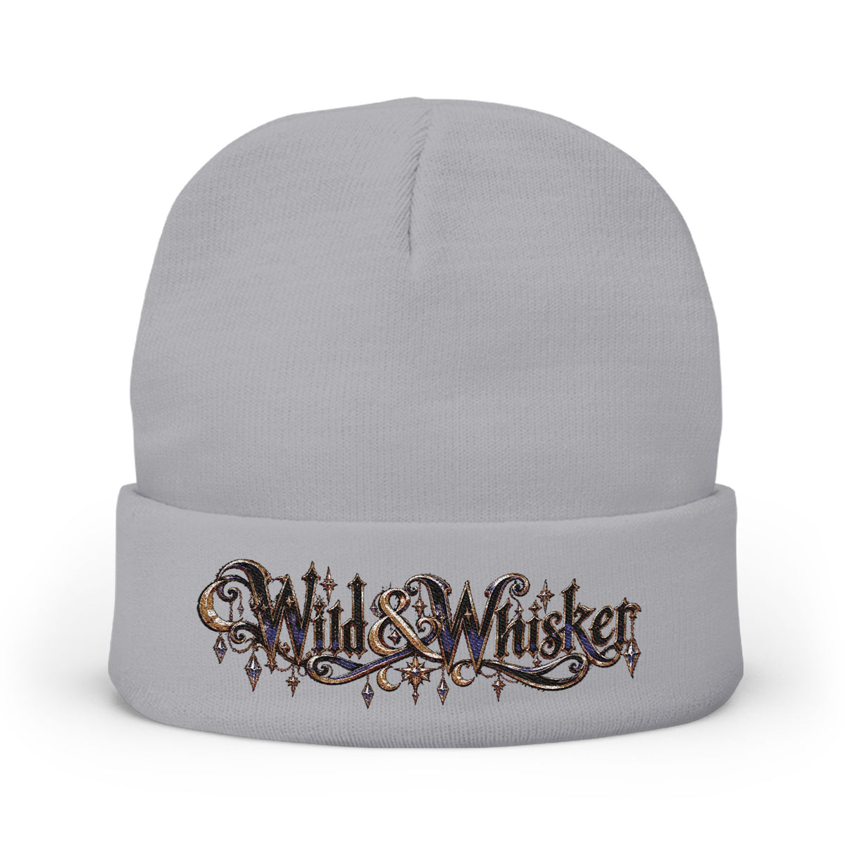Wild & Whisker Jewel Embroidered Knit Beanie