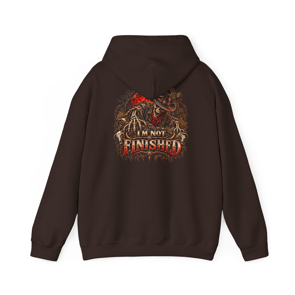 Skeleton Graphic Hoodie – Wild Whiskey & I’m Not Finished Design