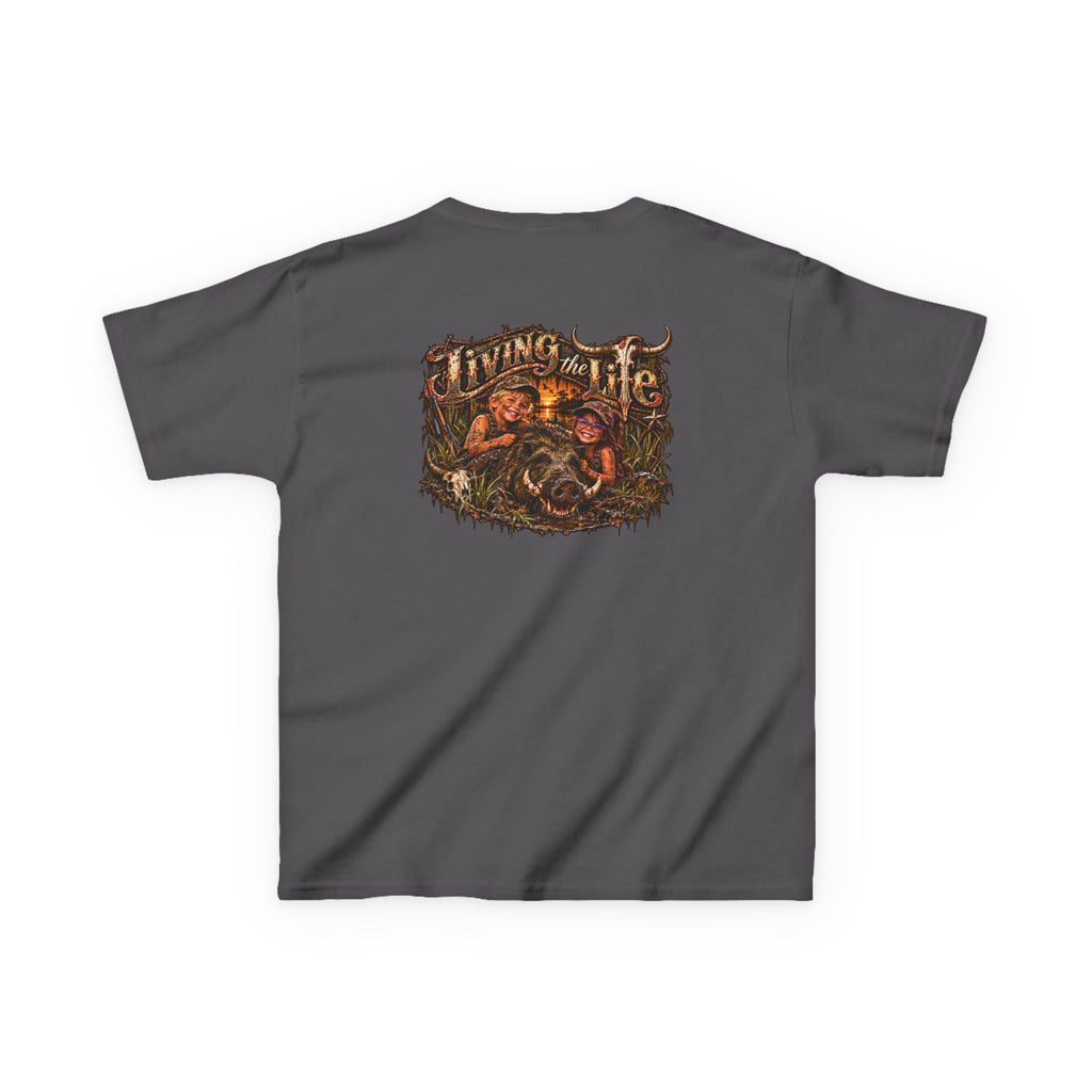 Kids Heavy Cotton Tee, Living the Life Hog