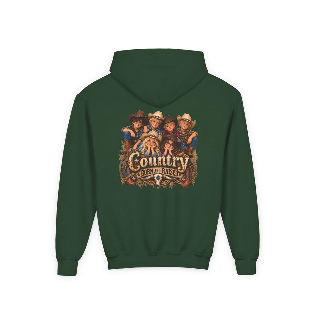 Country Born and Raised Youth Hooded Sweatshirt