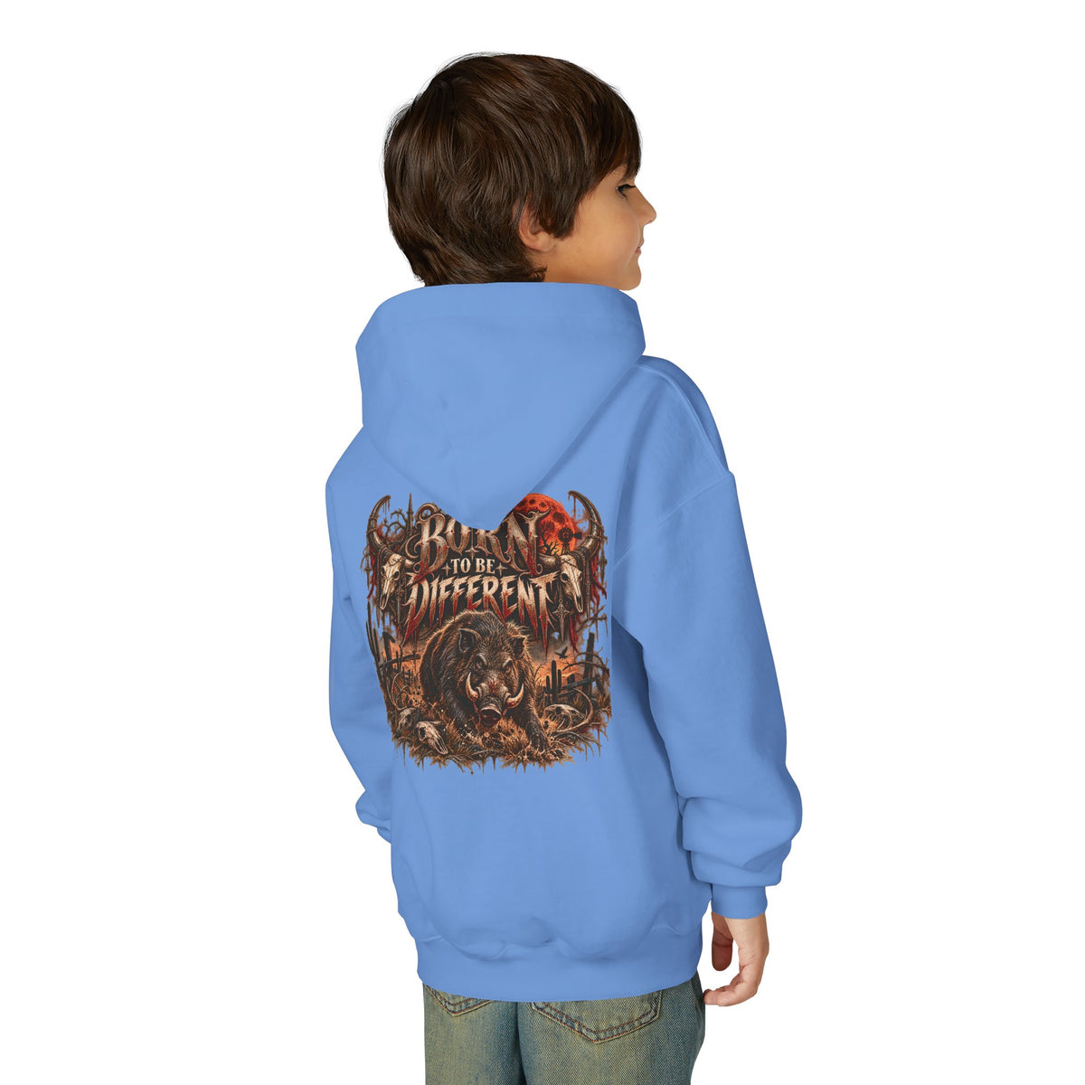 Youth Hooded Sweatshirt – Wild Boar Graphic Hoodie