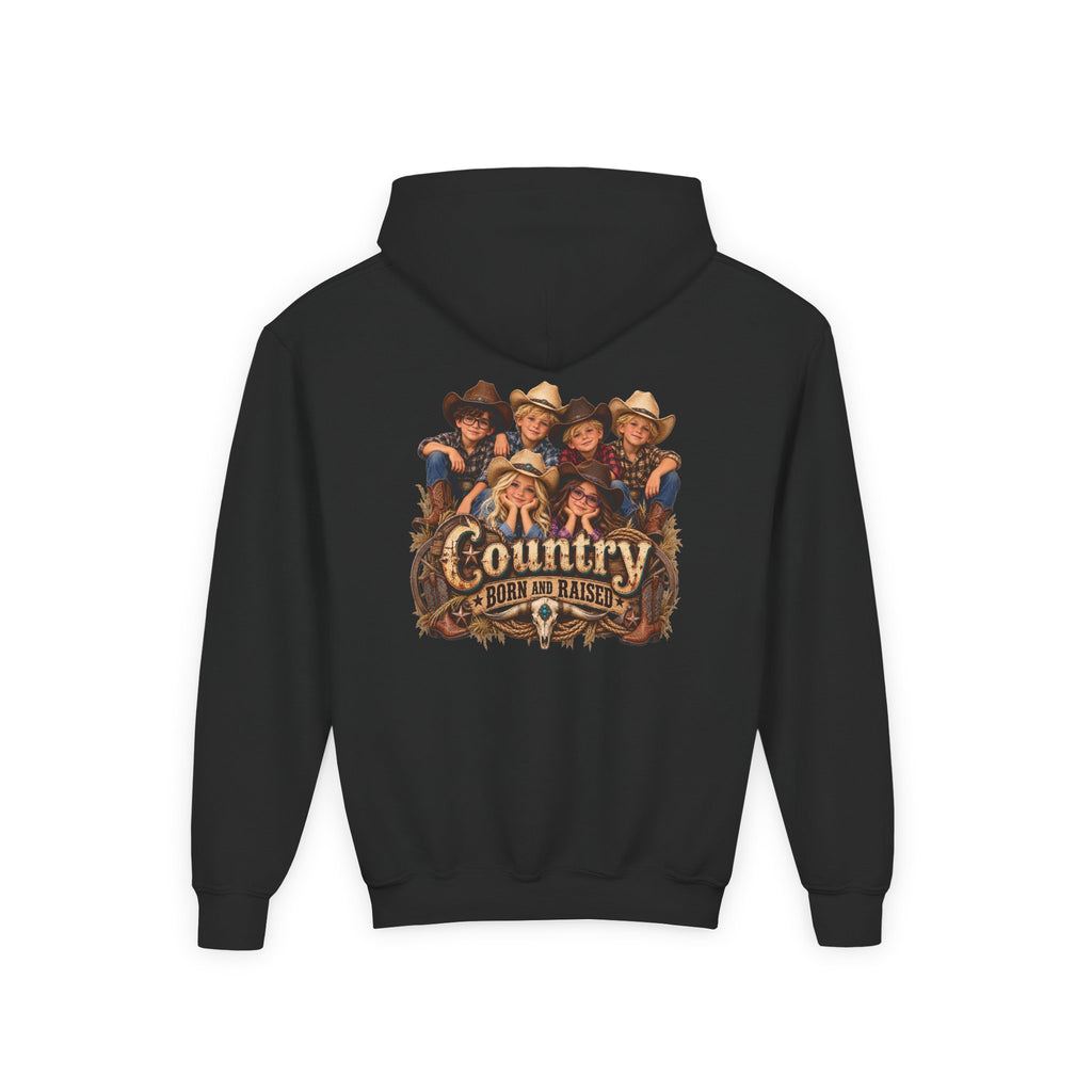 Country Born and Raised Youth Hooded Sweatshirt